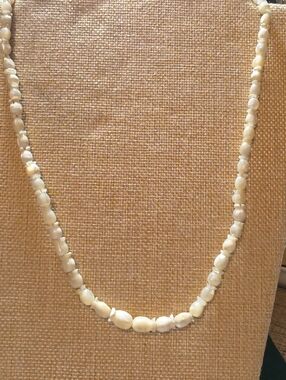 Mother Of Pearl Beaded Women's Necklace - Elegant Neutral Strand